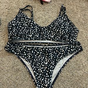 Girls Dalmatian Print Bikini